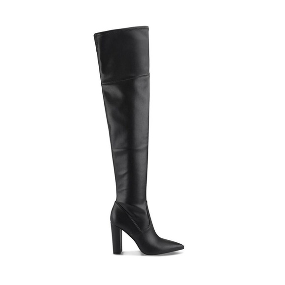 NEW Marc Fisher LTD Garalyn 2 Black Embossed Over-The-Knee Boots Size 7.5 M - Picture 2 of 9